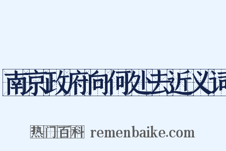 南京政府向何处去近义词是什么意思的图片